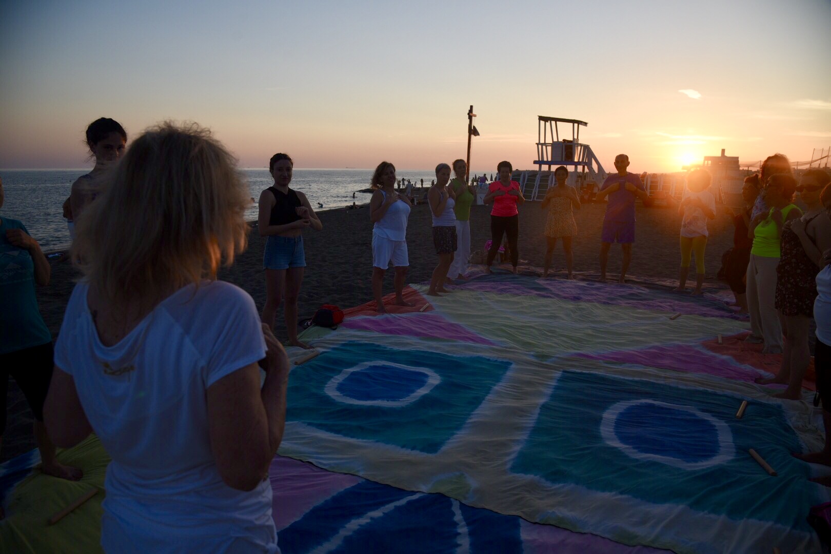 Bioenergetica sulla spiaggia a Ostia